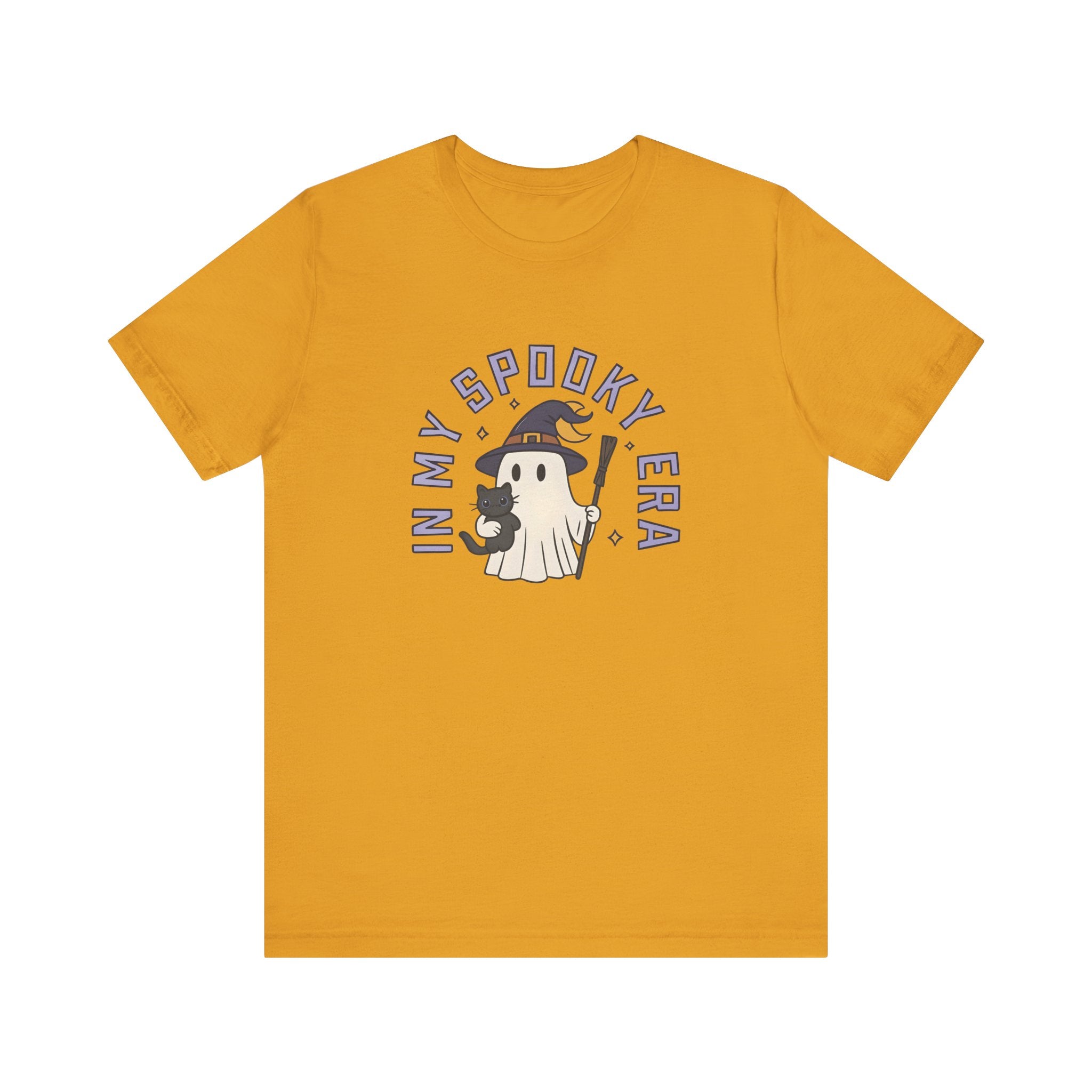 Ghost Cat Tee - Cute Halloween Unisex Jersey Short Sleeve Tee