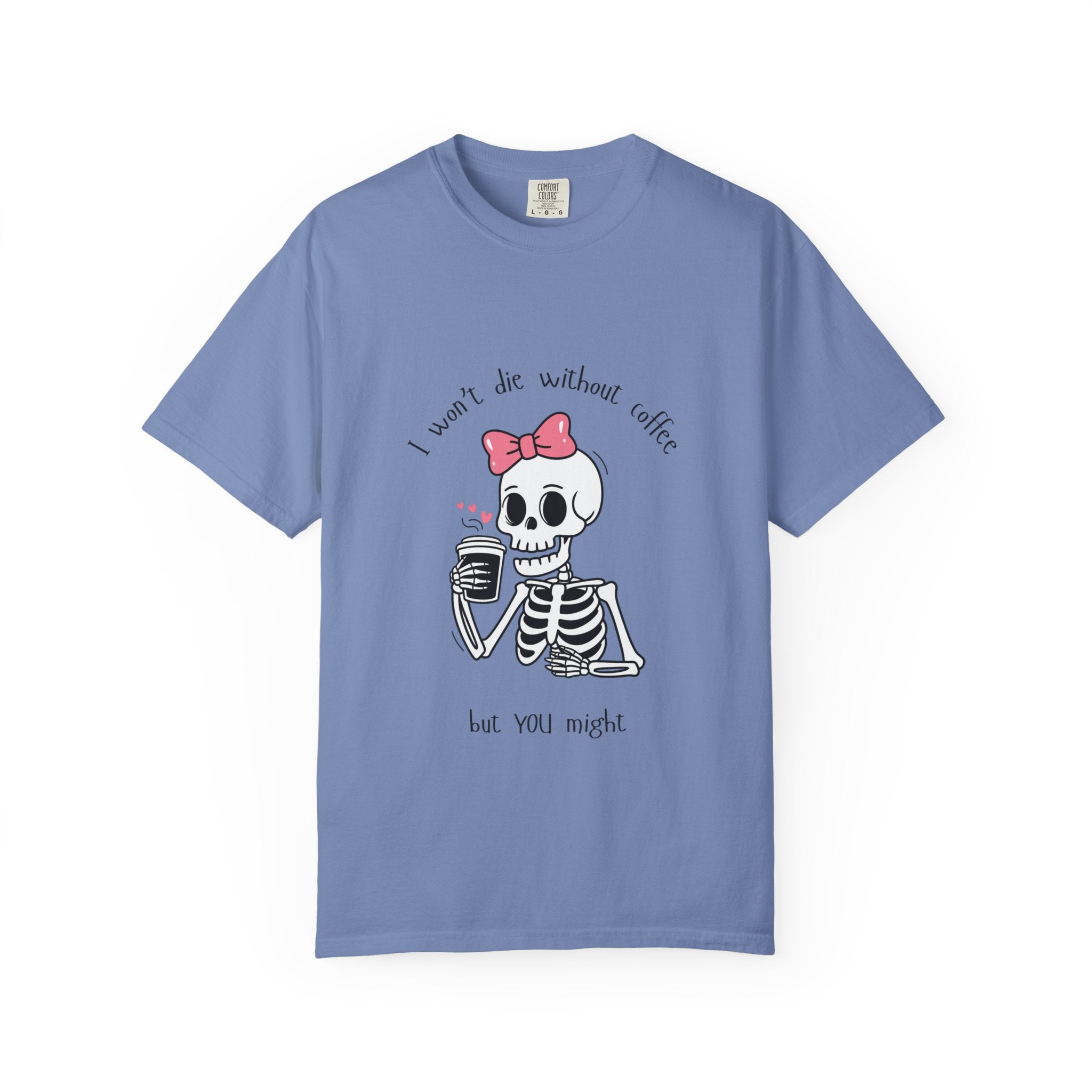 Unisex Skeleton Coffee T-Shirt - Perfect for Coffee Lovers & Halloween