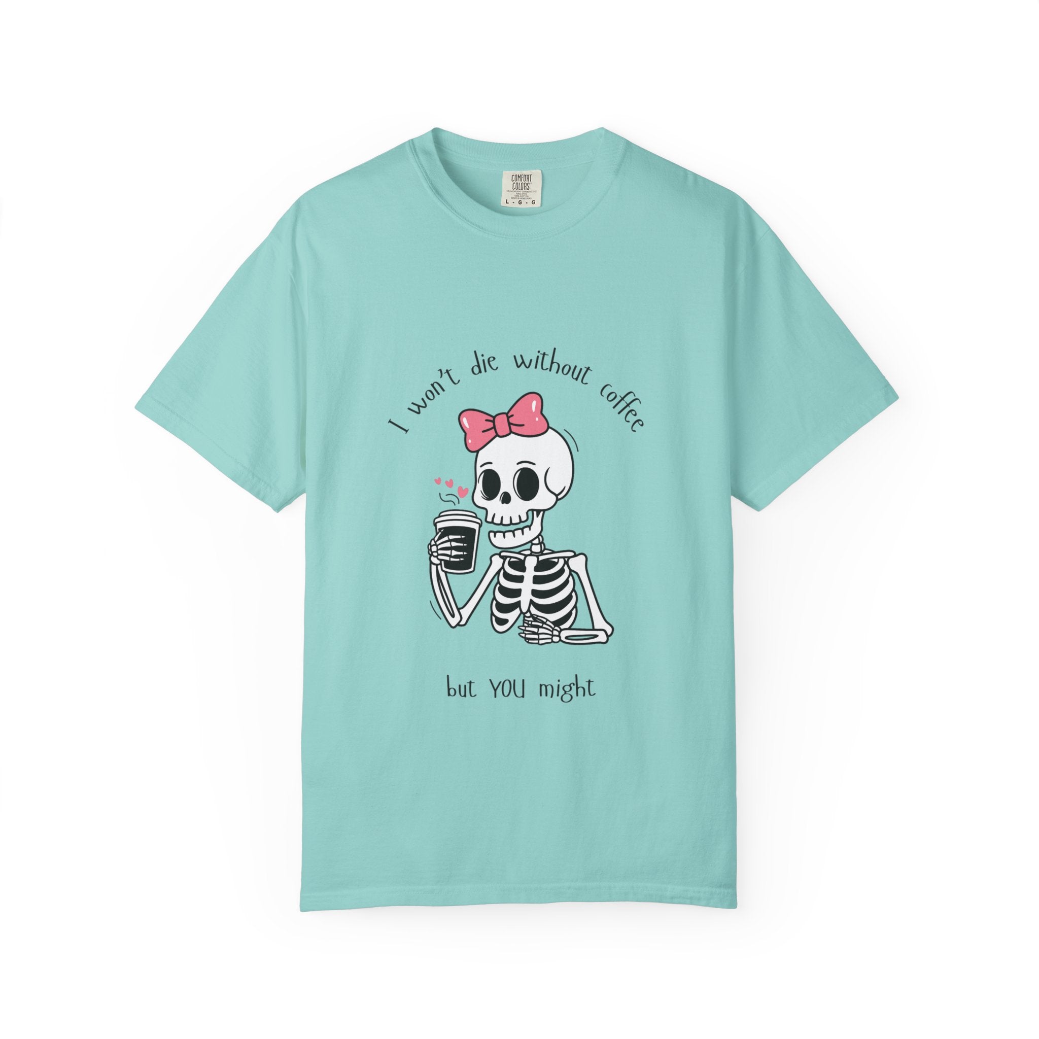 Unisex Skeleton Coffee T-Shirt - Perfect for Coffee Lovers & Halloween