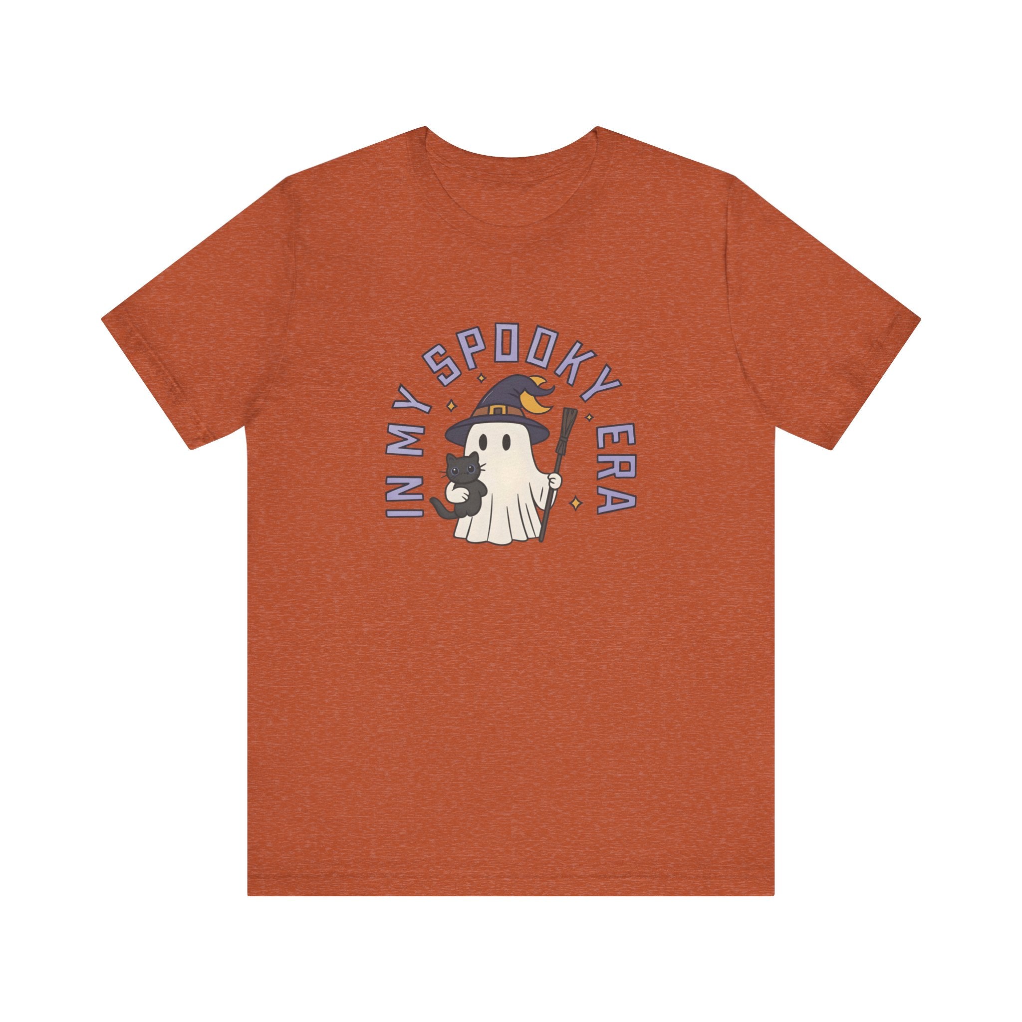 Ghost Cat Tee - Cute Halloween Unisex Jersey Short Sleeve Tee