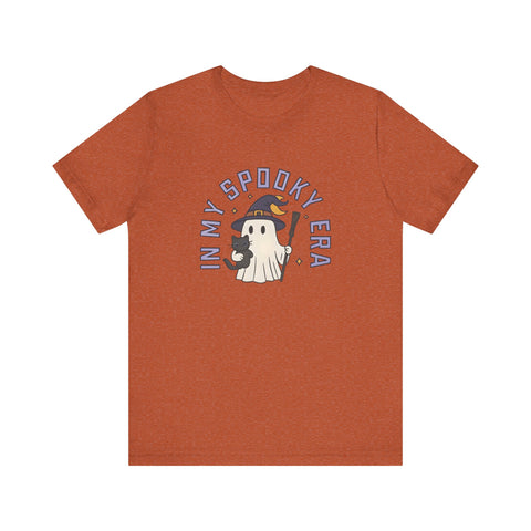 Ghost Cat Tee - Cute Halloween Unisex Jersey Short Sleeve Tee
