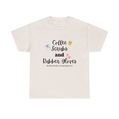 T-Shirt Coffee Scrubs Rubber Gloves Healing Hearts Spreading Love Cute Tee