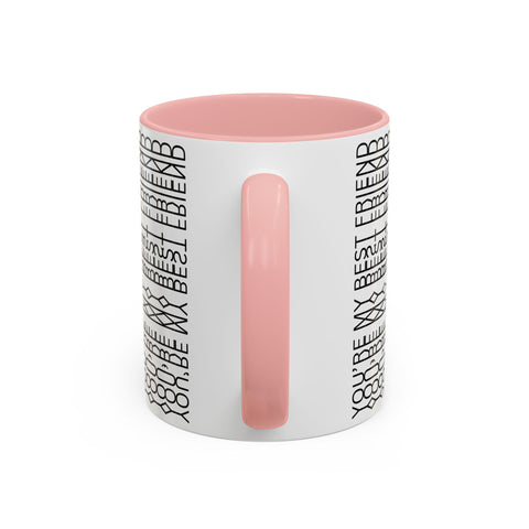 You're My Best Friend Stylish Accent Coffee Mug - Modern Design, Home Decor, Gift for Coffee Lovers, Unique Mug for Birthdays, Black and White Pattern