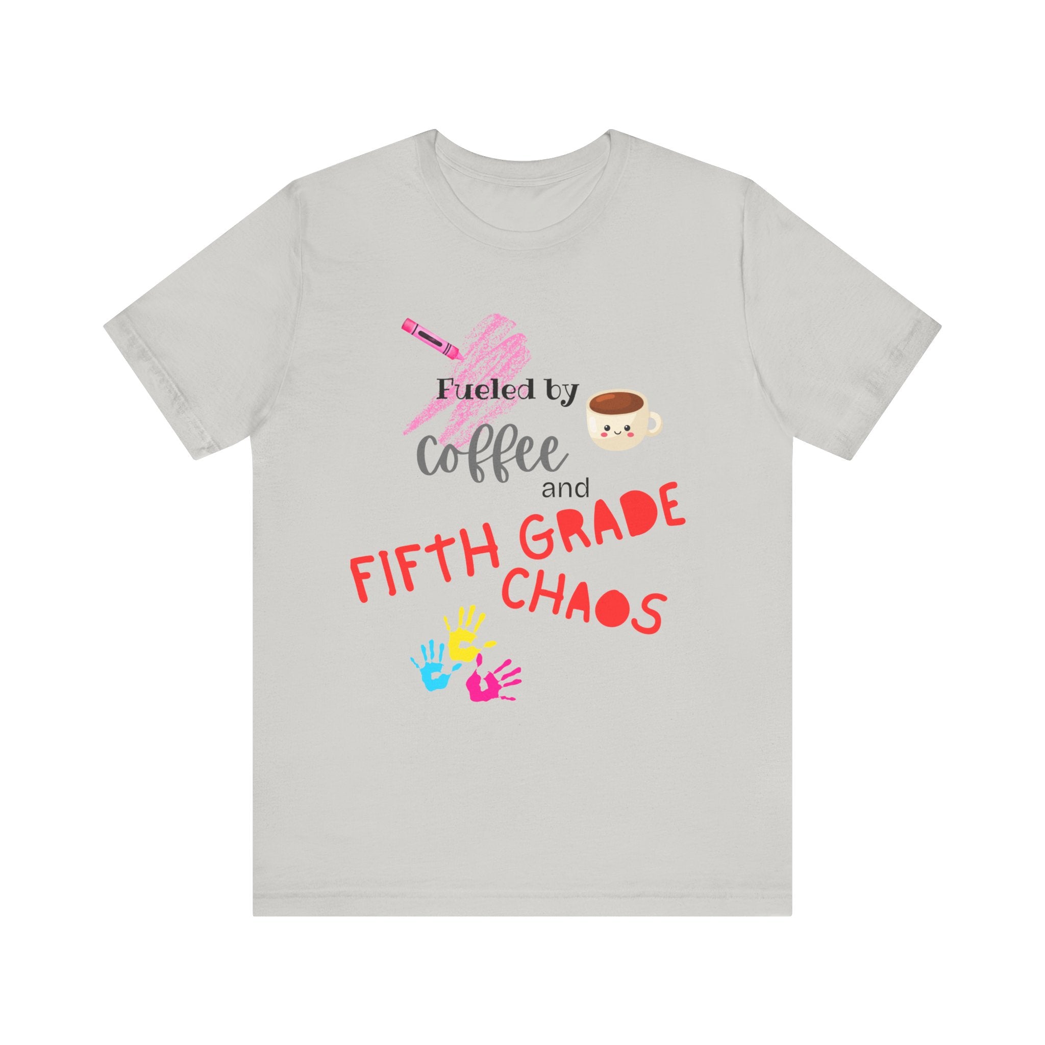 Unisex Tee: Fueled by Coffee and Fifth Grade Chaos - Perfect for Teachers, Back to School, Teacher Gifts, Classroom Humor, Fun [...]