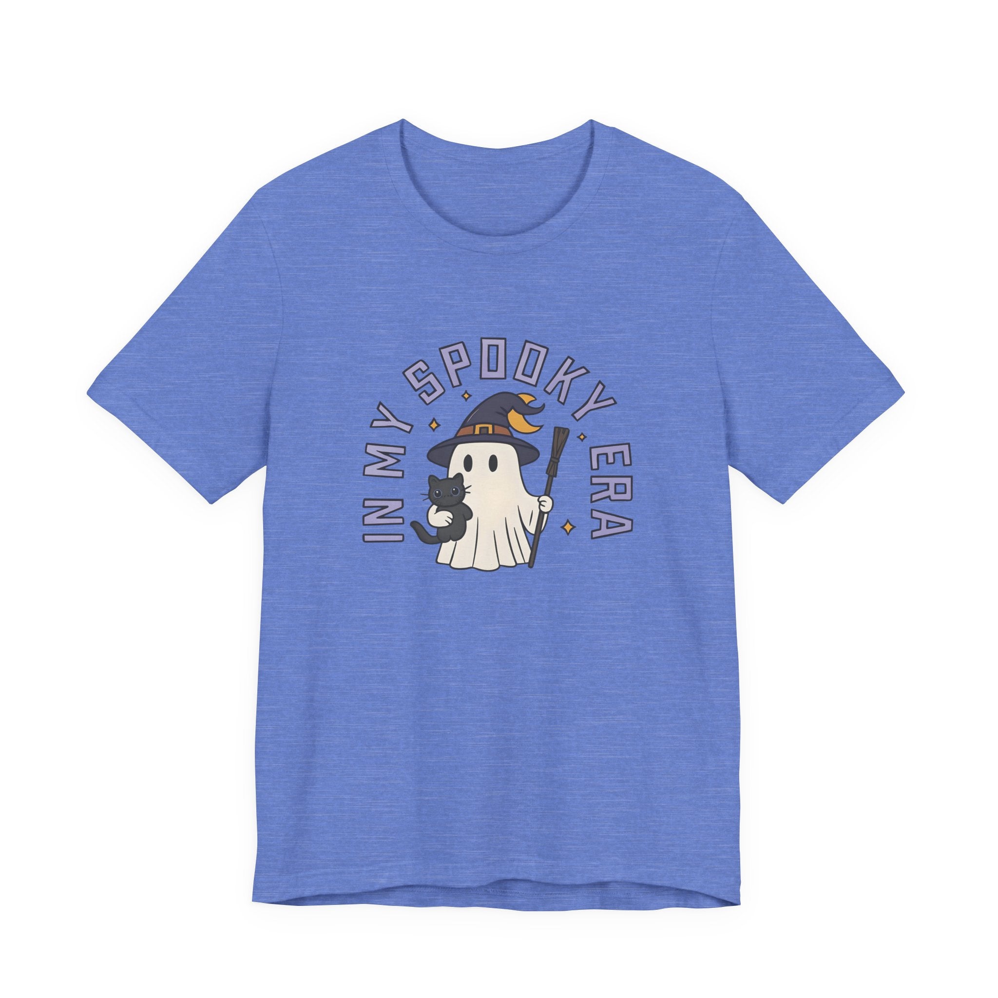 Ghost Cat Tee - Cute Halloween Unisex Jersey Short Sleeve Tee