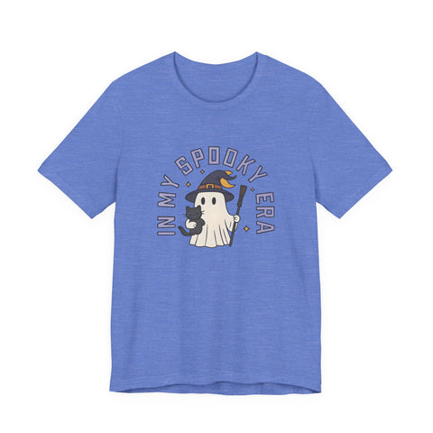 Ghost Cat Tee - Cute Halloween Unisex Jersey Short Sleeve Tee