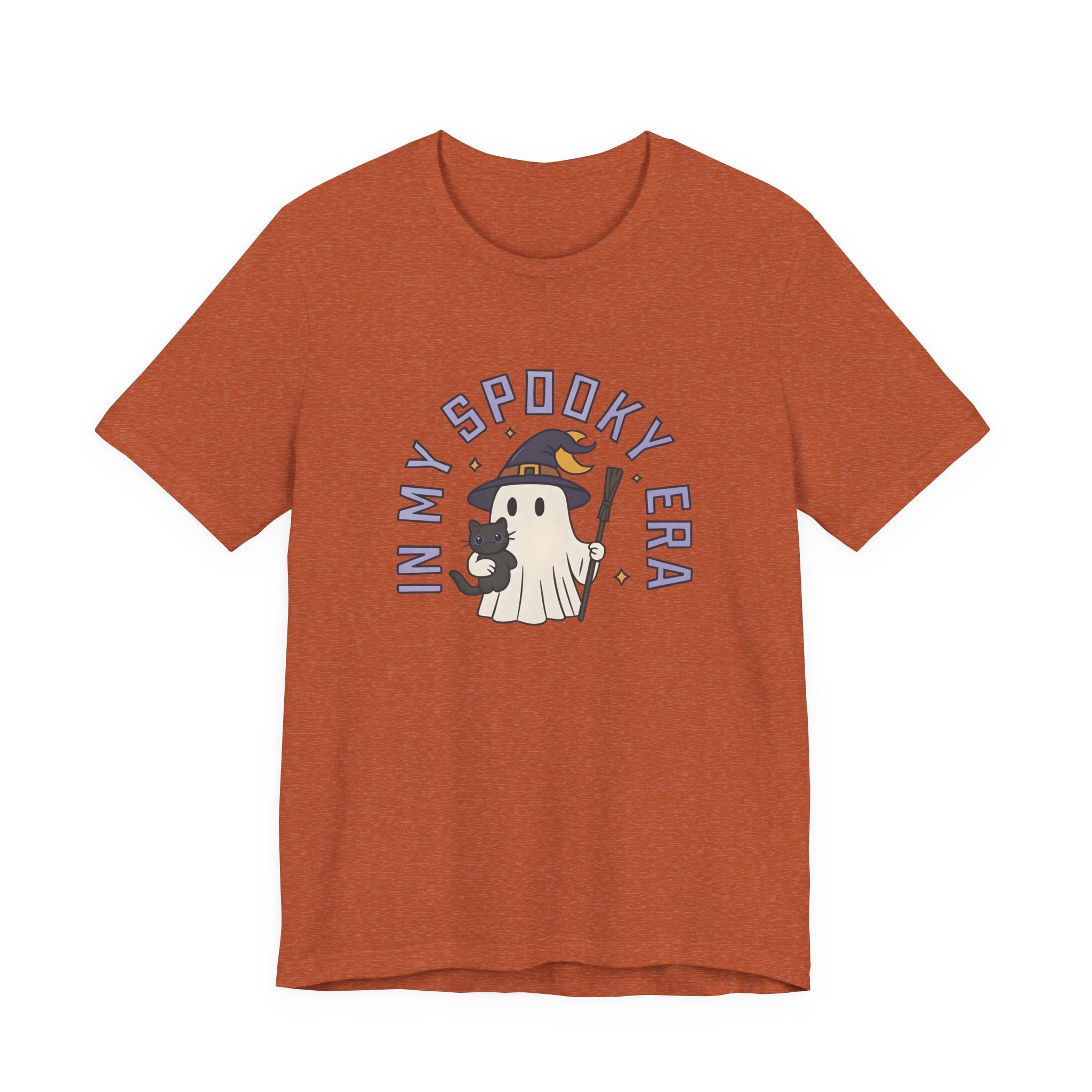 Ghost Cat Tee - Cute Halloween Unisex Jersey Short Sleeve Tee