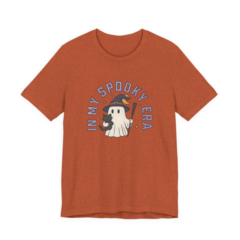 Ghost Cat Tee - Cute Halloween Unisex Jersey Short Sleeve Tee
