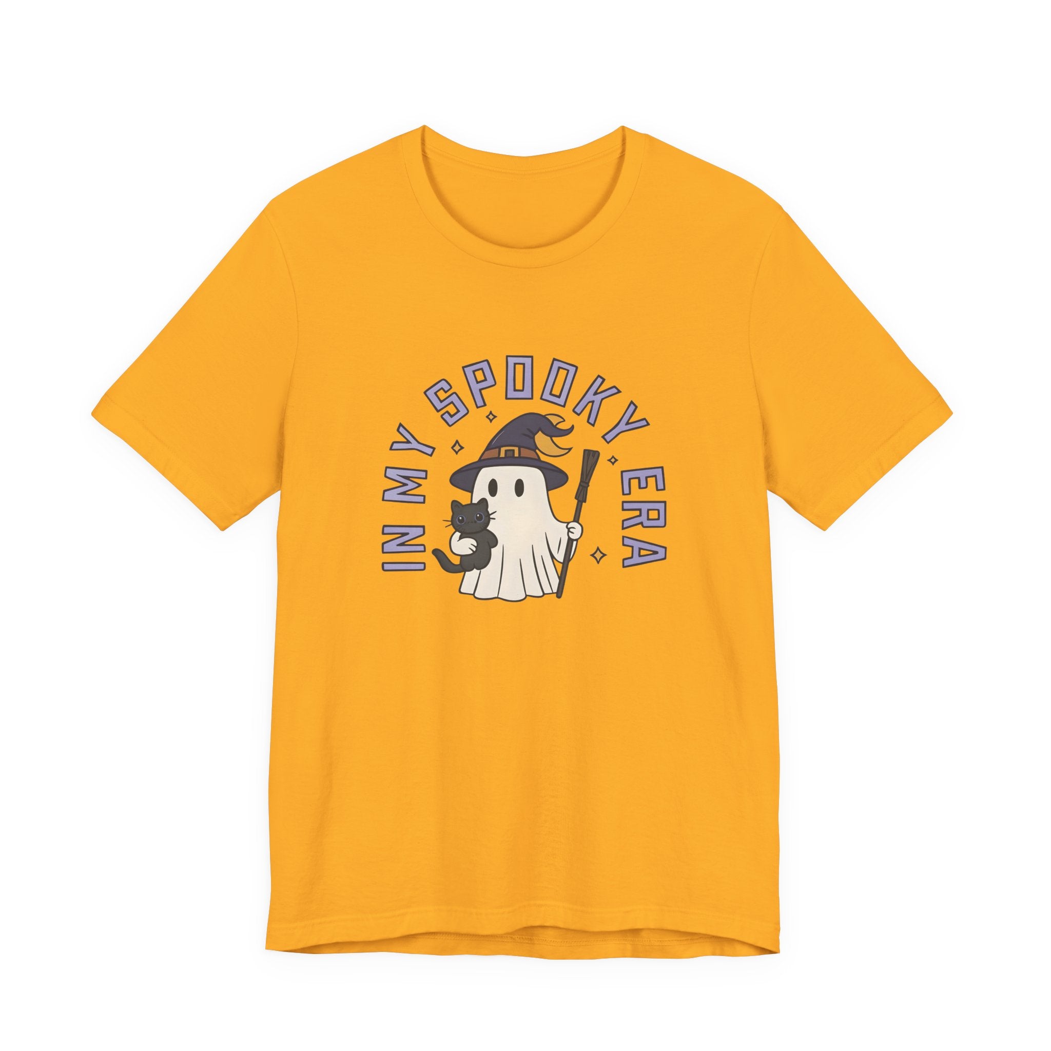 Ghost Cat Tee - Cute Halloween Unisex Jersey Short Sleeve Tee