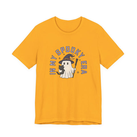 Ghost Cat Tee - Cute Halloween Unisex Jersey Short Sleeve Tee