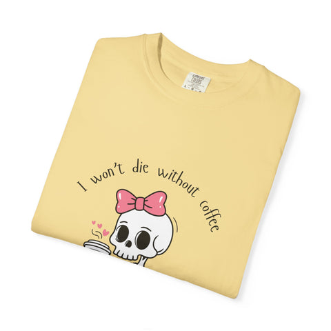 Unisex Skeleton Coffee T-Shirt - Perfect for Coffee Lovers & Halloween
