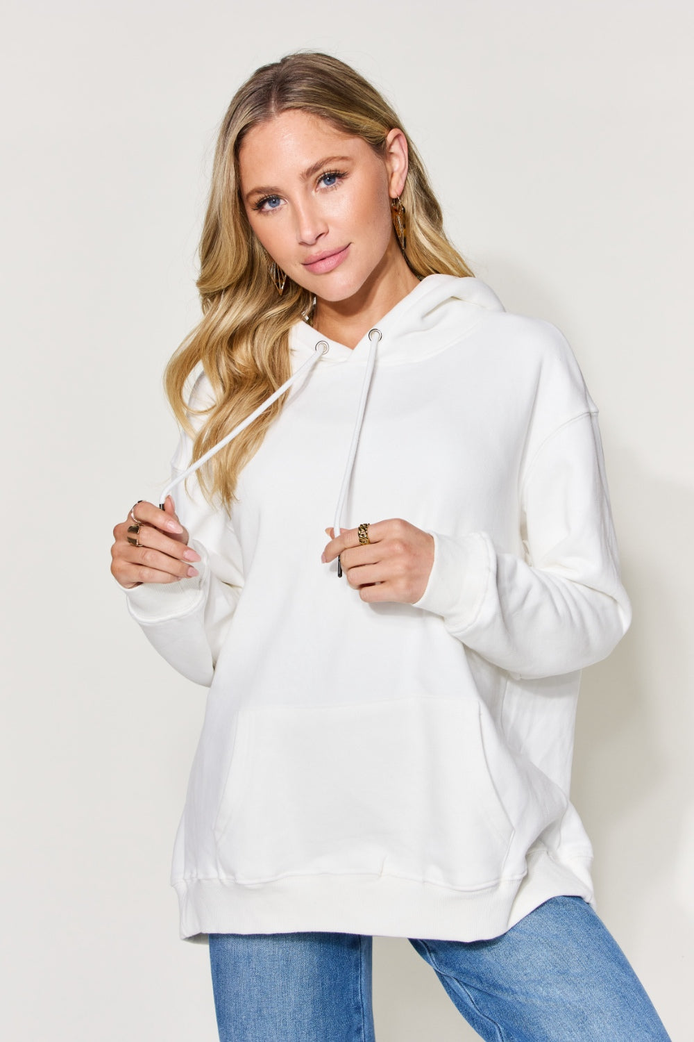 Simply Love Full Size Drawstring Long Sleeve Hoodie