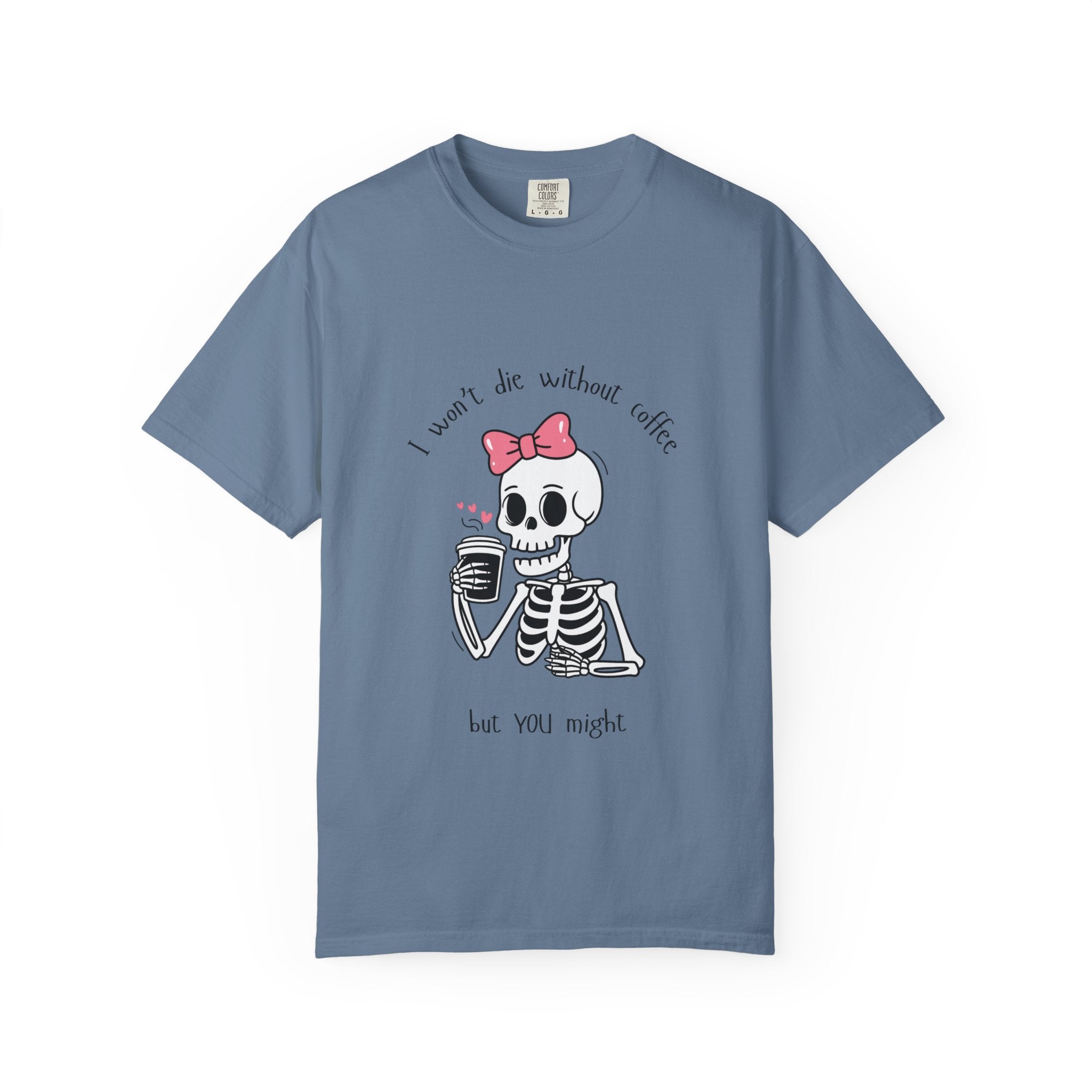 Unisex Skeleton Coffee T-Shirt - Perfect for Coffee Lovers & Halloween