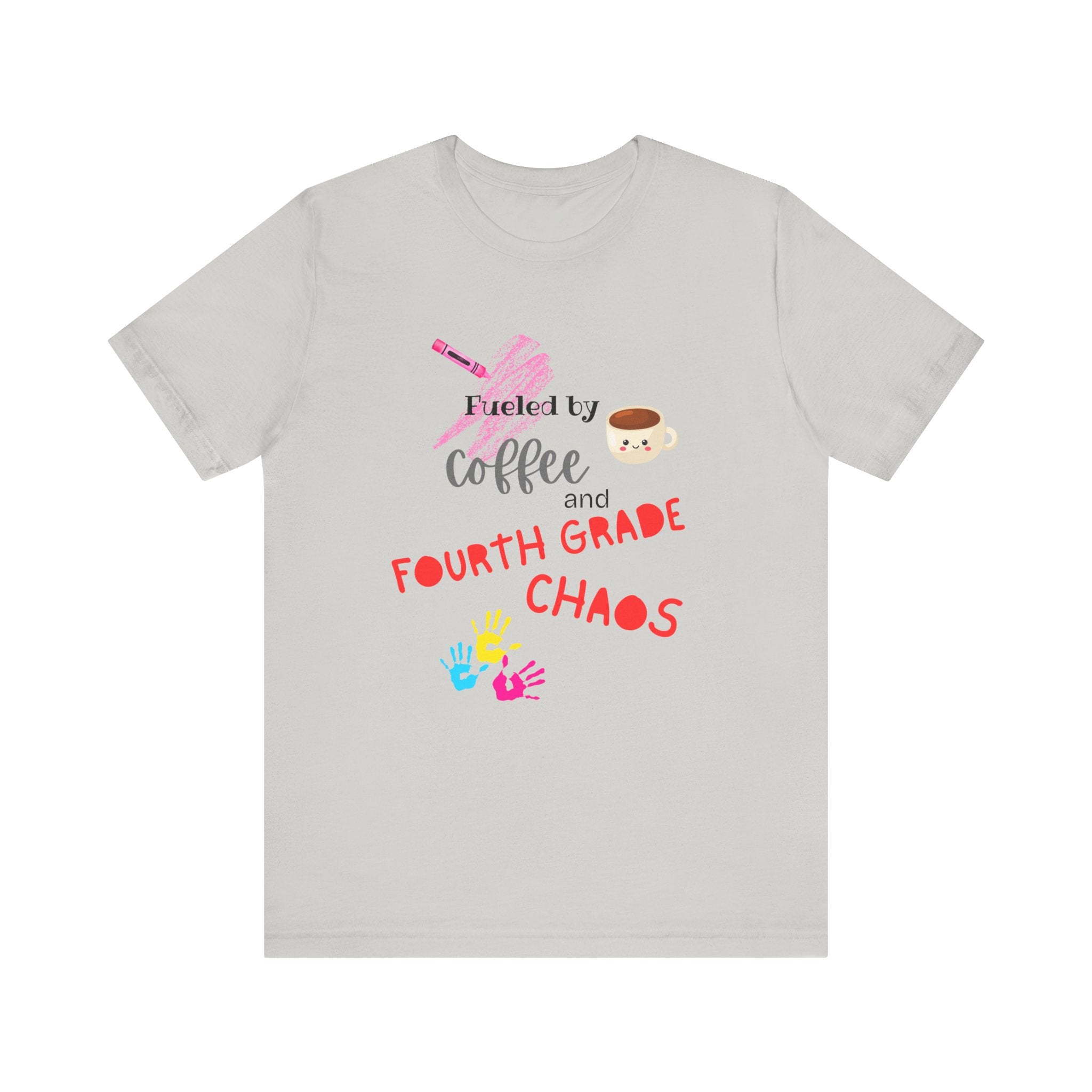 Coffee & Fourth Grade Chaos Tee, Teacher Gift Shirt, Funny Teacher T-Shirt, Classroom Humor, Back to School Apparel, Unisex Teacher Tee