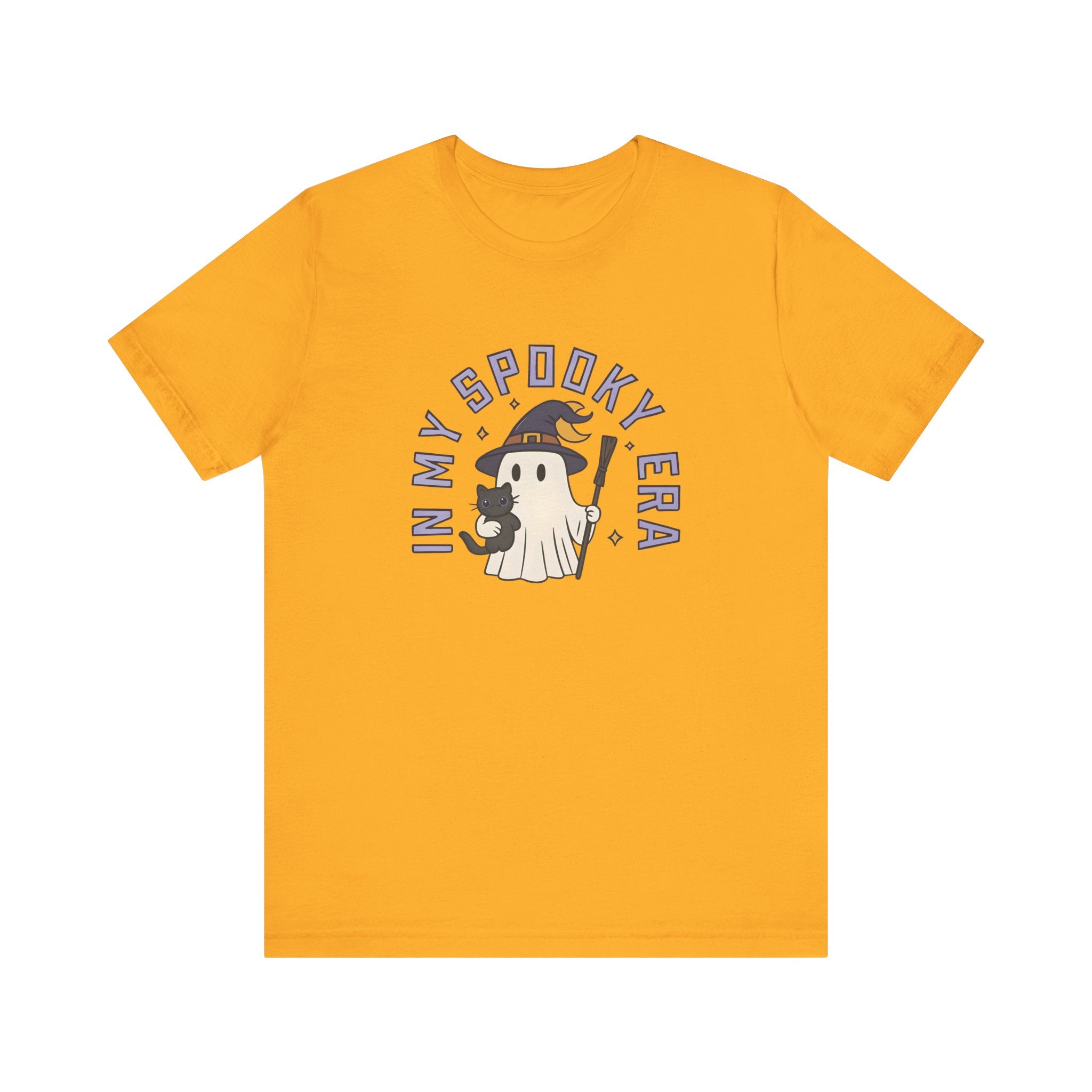 Ghost Cat Tee - Cute Halloween Unisex Jersey Short Sleeve Tee