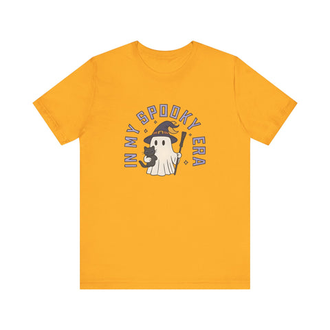 Ghost Cat Tee - Cute Halloween Unisex Jersey Short Sleeve Tee