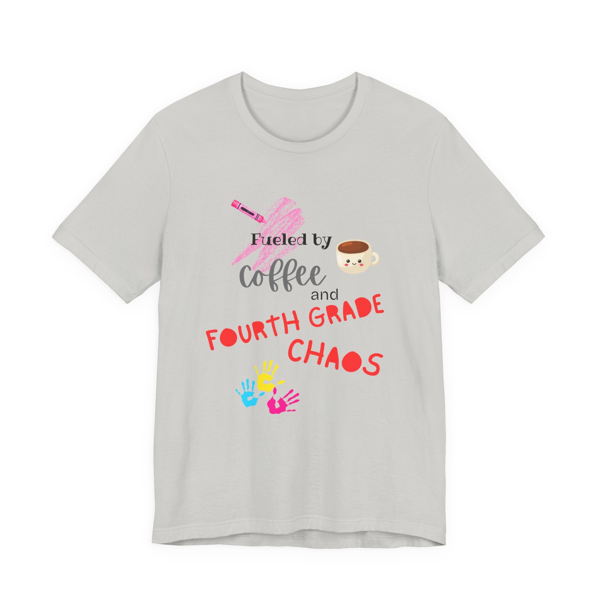 Coffee & Fourth Grade Chaos Tee, Teacher Gift Shirt, Funny Teacher T-Shirt, Classroom Humor, Back to School Apparel, Unisex Teacher Tee