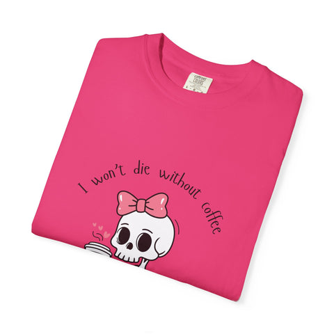 Unisex Skeleton Coffee T-Shirt - Perfect for Coffee Lovers & Halloween