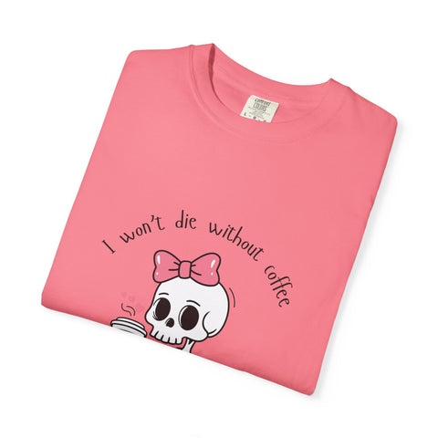 Unisex Skeleton Coffee T-Shirt - Perfect for Coffee Lovers & Halloween