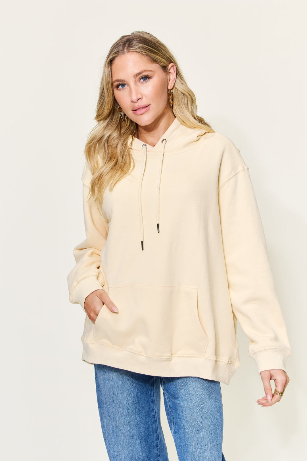 Simply Love Full Size Drawstring Long Sleeve Hoodie