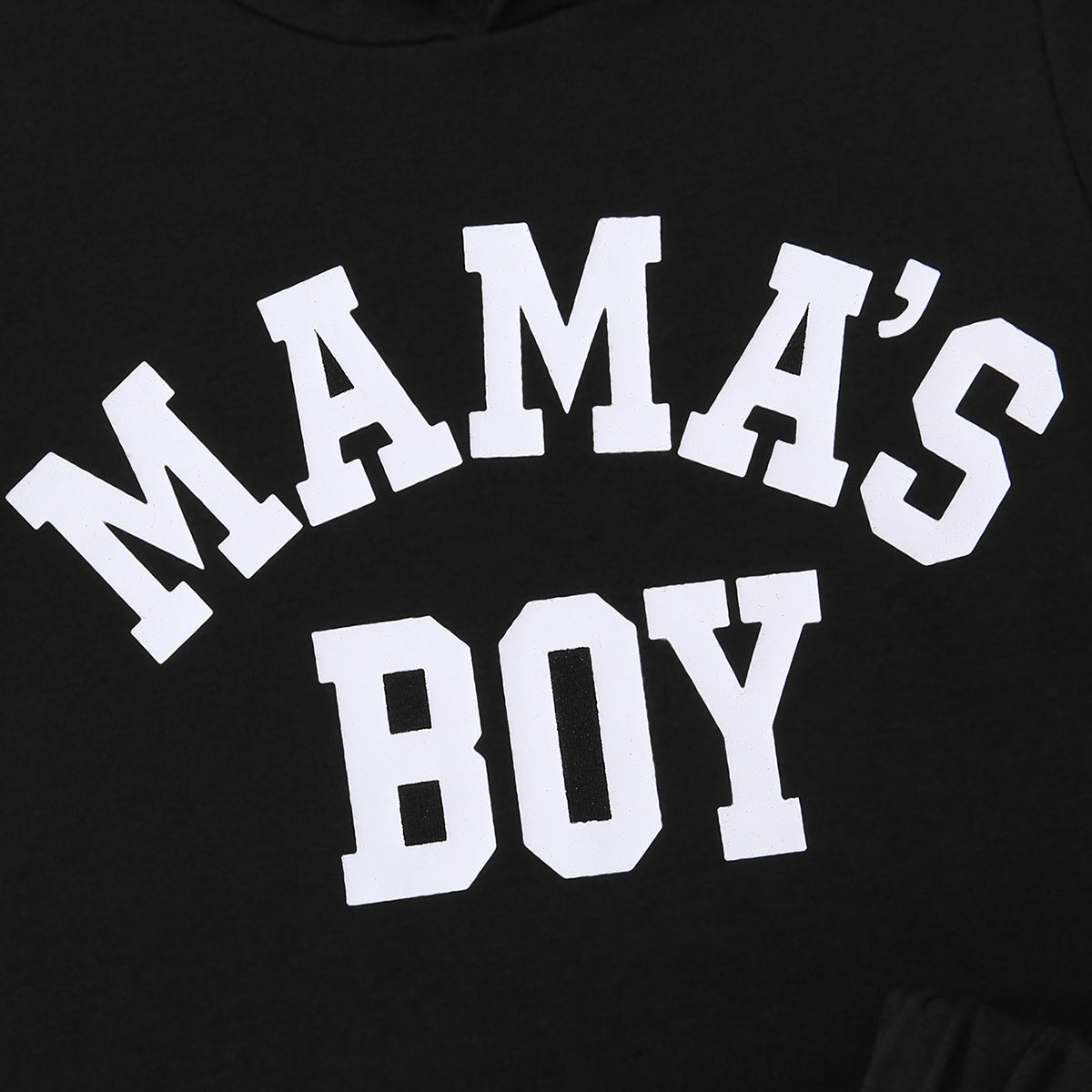 Kids MAMA'S BOY Graphic Short Sleeve Hoodie and Shorts Set